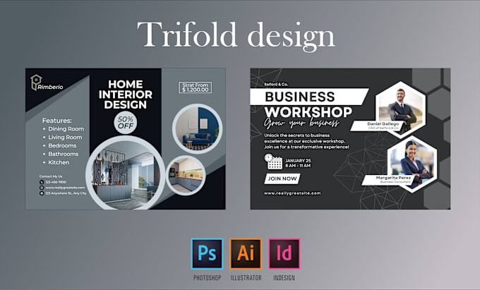 Gig Preview - Design modern, attractive tri fold, bi fold brochure pamphlet or booklet