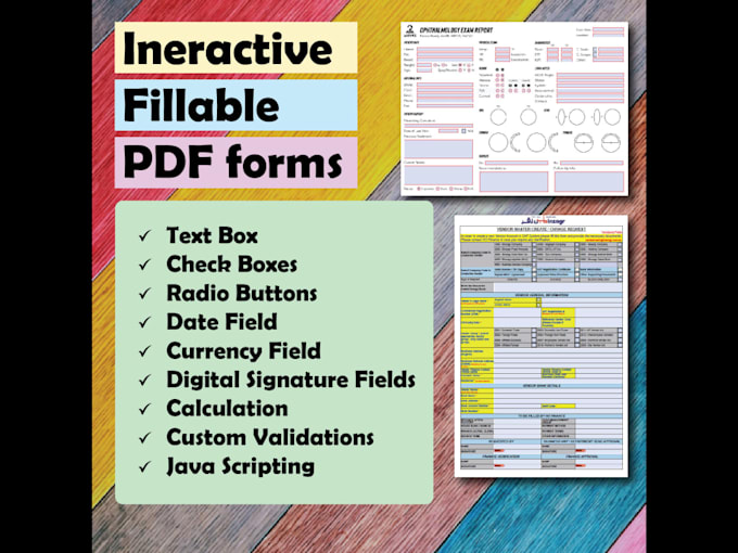 Gig Preview - Design fillable PDF forms with calculations and validations