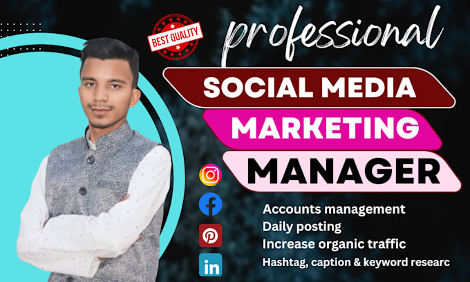 Gig Preview - Be your social media marketing manager and content creator post designer