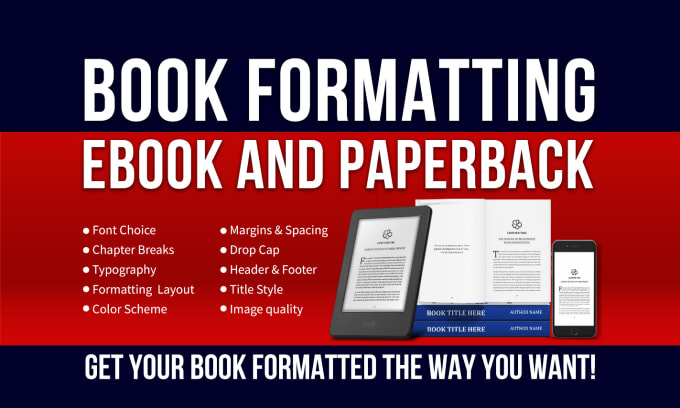 Gig Preview - Format your book into epub, kindle ebook, or print