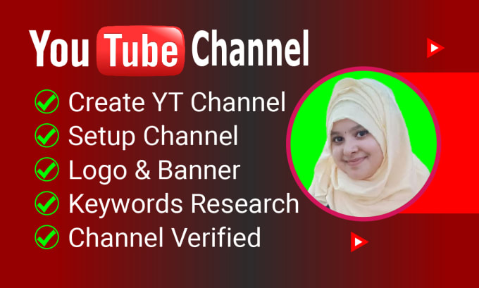 Gig Preview - Create professional youtube channel with logo, banner