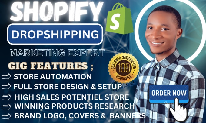 Gig Preview - Build shopify dropshiping store or shopify website