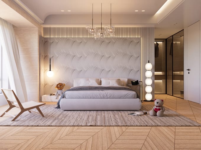 Gig Preview - Design and render the 3d interior of your master bedroom