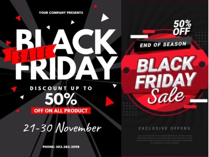 Gig Preview - Design black friday flyer promo flyer black friday banner black friday marketing