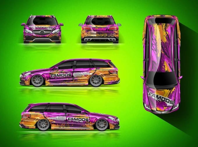 Gig Preview - Create van wrap design, car wrap design, truck wrap design, and van wrap