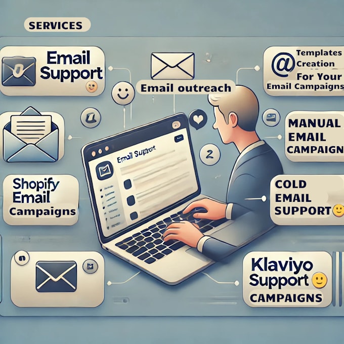 Gig Preview - Your virtual assistant for email support,email marketing campaigns, klaviyo etc