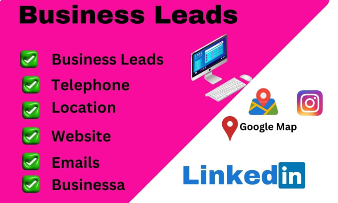 Gig Preview - Scrap business email, telephone and lead generation google maps