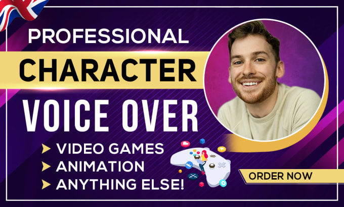 Gig Preview - Be your professional character voice actor for your video game or animation