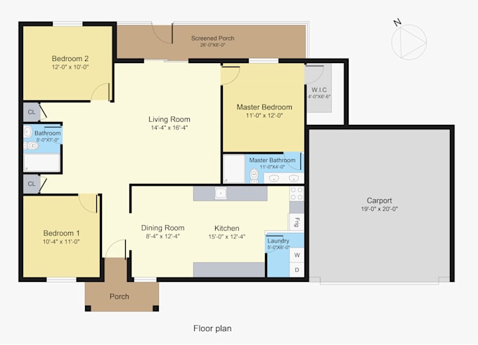 Gig Preview - Draw a 2d floor plan from matterport model