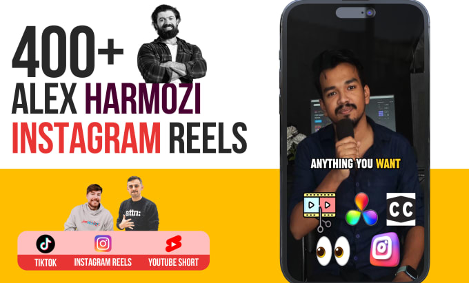 Gig Preview - Youtube shorts, instagram reels , tiktoks like alex harmozi