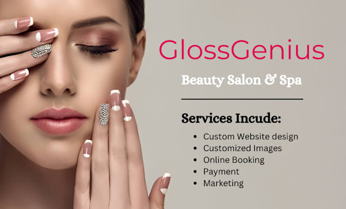 Gig Preview - Design a glossgenius booking website for spa, beauty and cosmetic salon business