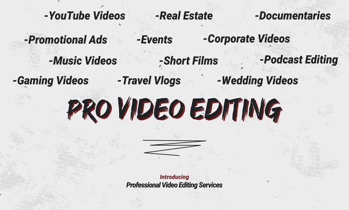 Gig Preview - Professionally edit a video for you or your business