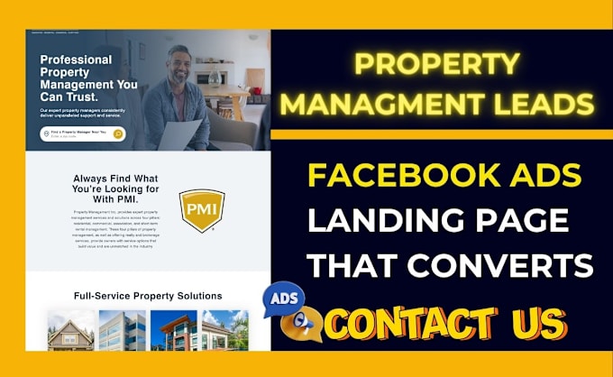 Gig Preview - Provide property management property rental leads property listing landing page