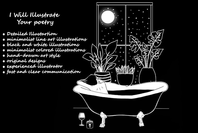 Gig Preview - Custom designs poetry line art illustrations ,book formatting