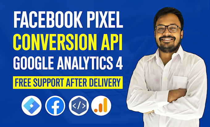 Gig Preview - Setup or fix meta facebook pixel, conversion API, google analytics 4 via GTM