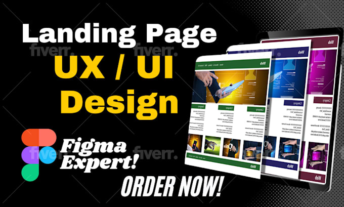 Gig Preview - Best landing page UI UX, figma website design, home page