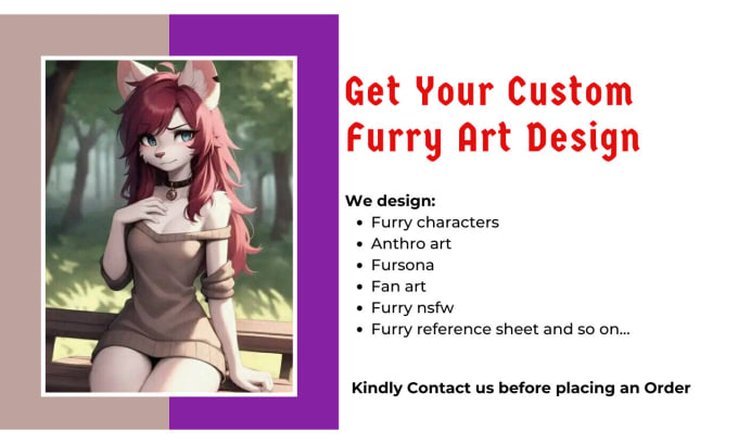 Gig Preview - Draw furry art, full body art, fursona, anthro, fan art, furry nsfw, ref sheet