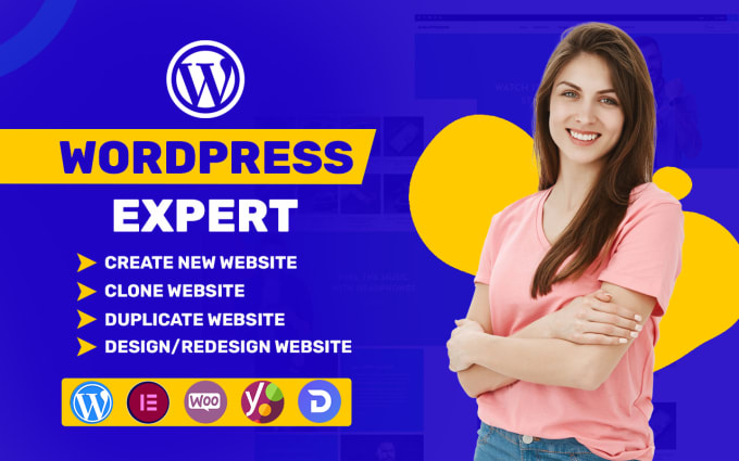 Gig Preview - Create, redesign, clone, revamp or fix wordpress website, woocommerce website