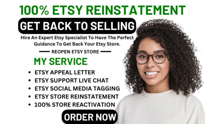 Bestseller - reinstate etsy suspension, pro appeal letter for etsy reopen, etsy reinstatement