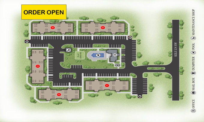 Gig Preview - Render site plan, subdivision, campground, plot map