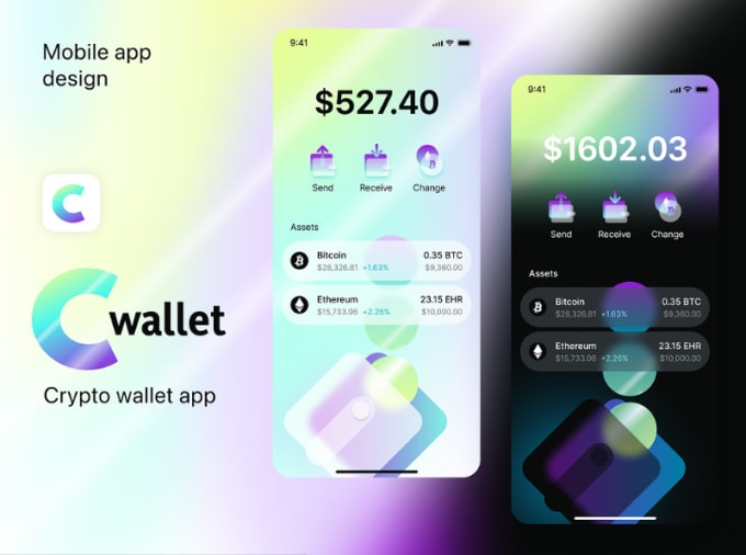 Gig Preview - Crypto wallet app, crypto trading app, exchange app wallet app ui UX