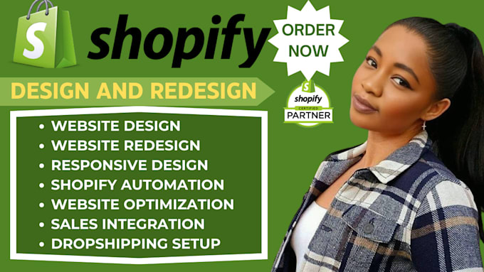 Gig Preview - Redesign shopify website design shopify website redesign shopify store design