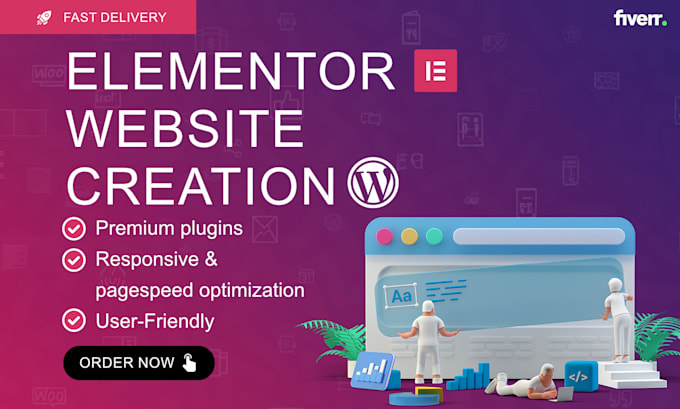 Gig Preview - Craft your dream wordpress website with elementor