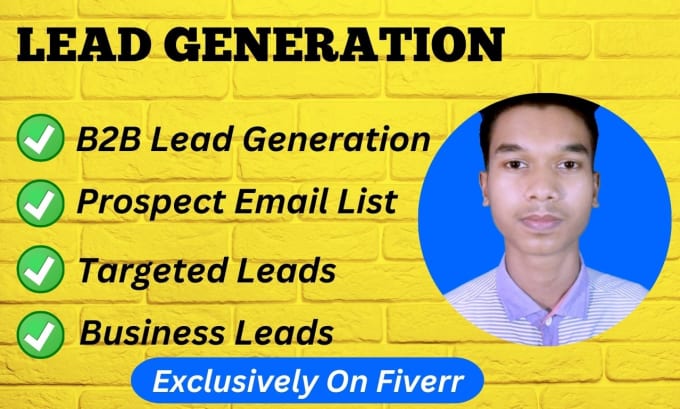 Gig Preview - Do b2b lead  generation, targeted business leads, linkedin leads