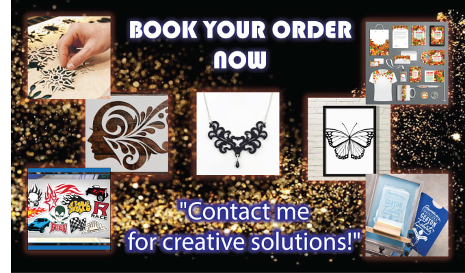 Gig Preview - Craft stencil, artwork jewelry,sticker,engraving,vector,screenprinting designs