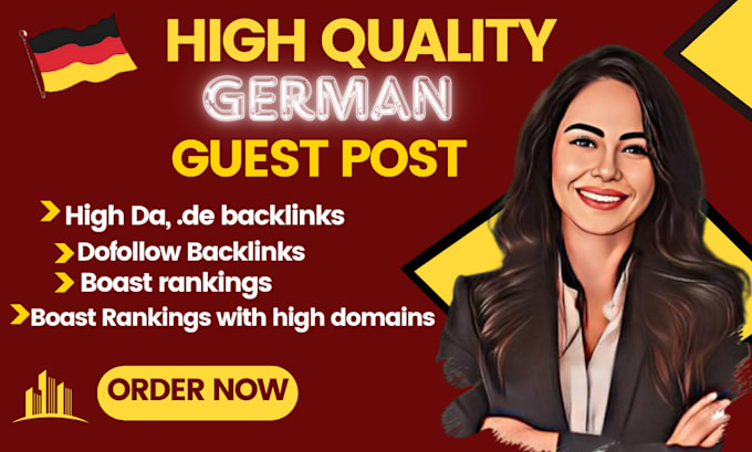 Gig Preview - Provide HQ german guest post with dofollow german backlinks for google rankings