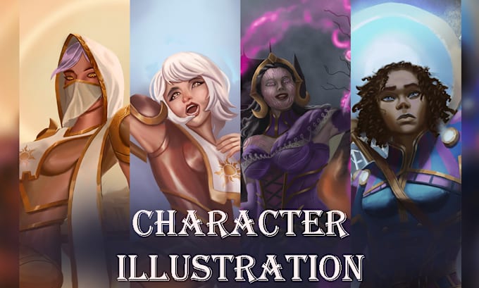 Gig Preview - Draw fantasy illustration for dnd, oc, card game, book cover