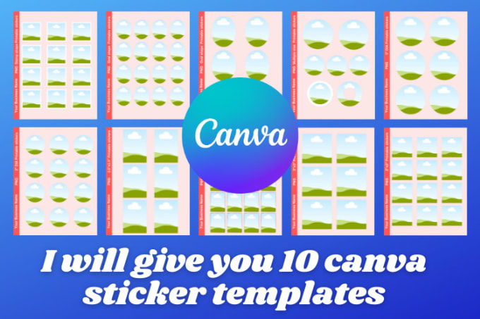 Gig Preview - Give you 10 canva frame sticker template bundle