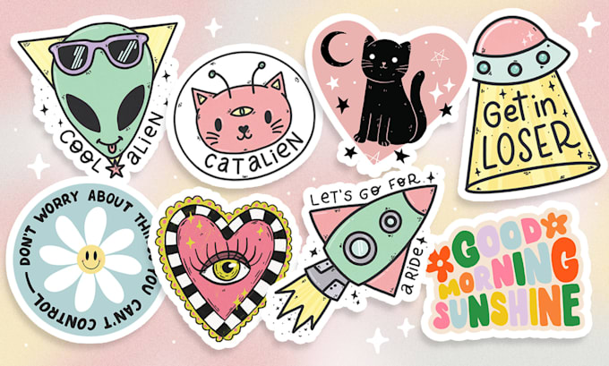 Gig Preview - Create custom sticker designs for you