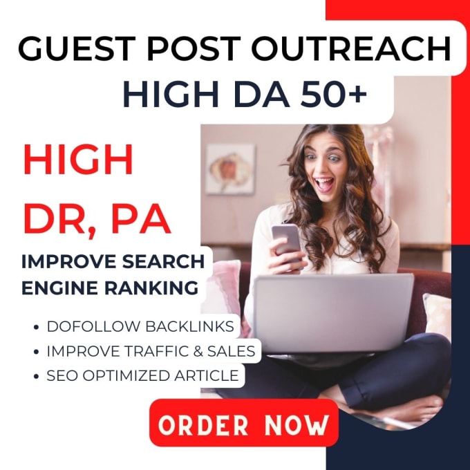 Gig Preview - Do guest posting service on high DR, da website with dofollow backlinks