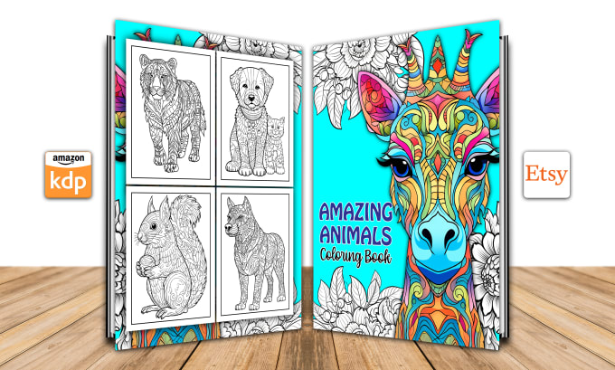 Gig Preview - Design adult coloring page adult coloring book activity book kdp coloring book