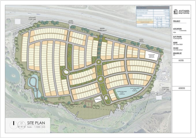 Gig Preview - Create subdivision site plan in 2d and 3d