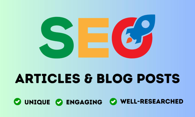 Gig Preview - Write engaging seo optimized articles and blog posts for you