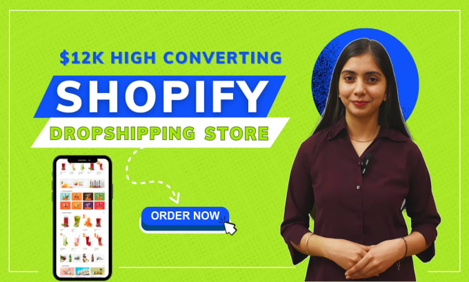 Gig Preview - Create high converting shopify dropshipping store