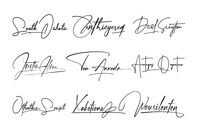 Gig Preview - Do professional handwritten signature or photography logo