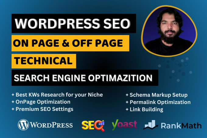 Gig Preview - Optimize website on page technical SEO wordpress backlinks shopify wix weebly