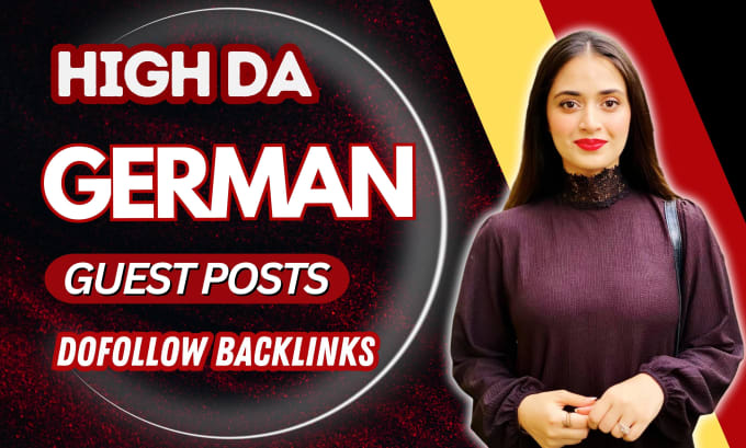 Gig Preview - Build quality SEO dofollow backlinks on german guestpost by high da linkbuilding