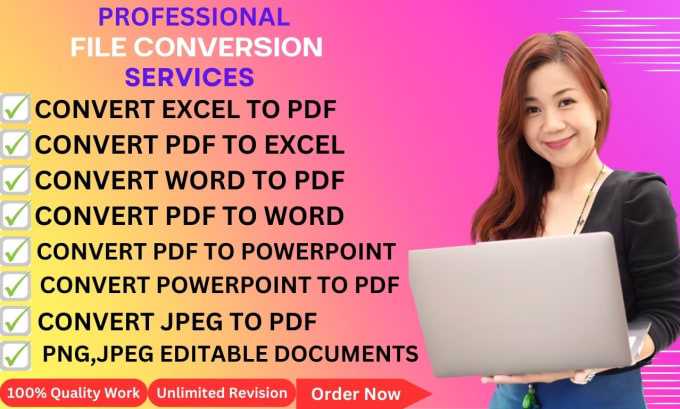 Bestseller - do your any file conversion to other file format excel,word,powerpoint,jpg