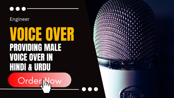 Gig Preview - Do professional voice over in  hindi or urdu, voice male