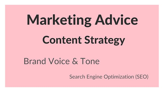 Gig Preview - Provide content marketing strategy and advice