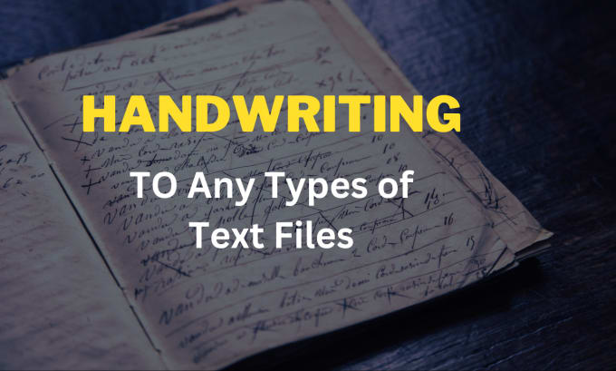 Bestseller - convert handwriting to any types  of text file