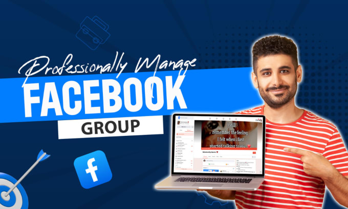 Gig Preview - Manage your facebook group as moderator, admin or community manager