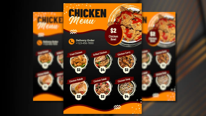 Gig Preview - Design eye catching  food menu