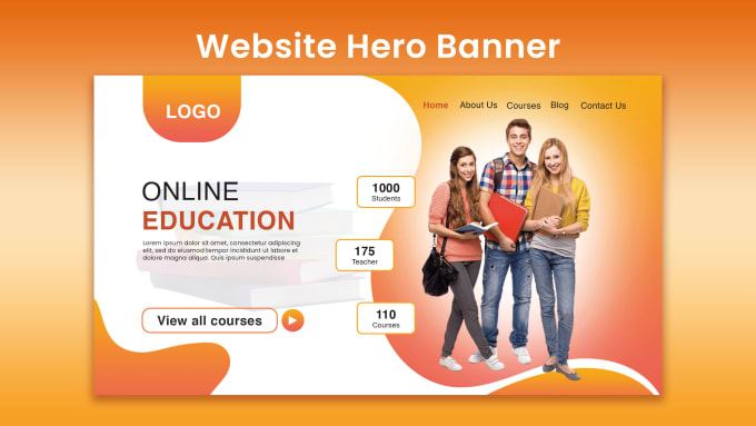 Gig Preview - Design quality website banner hero image hero banner shopify banner