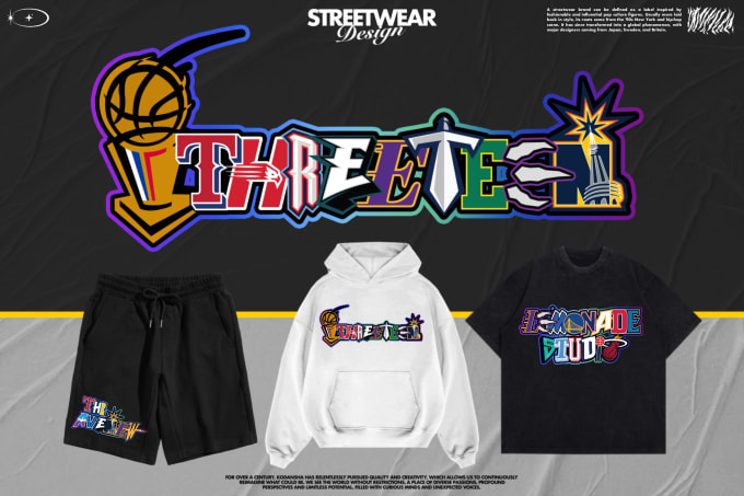 Gig Preview - Tshirt design brand name nba logo, mlb, NFL, streetwear