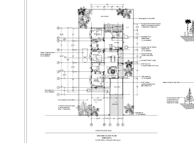 Gig Preview - Draw civil, architectural 2d floor plans along with elevations for city permit